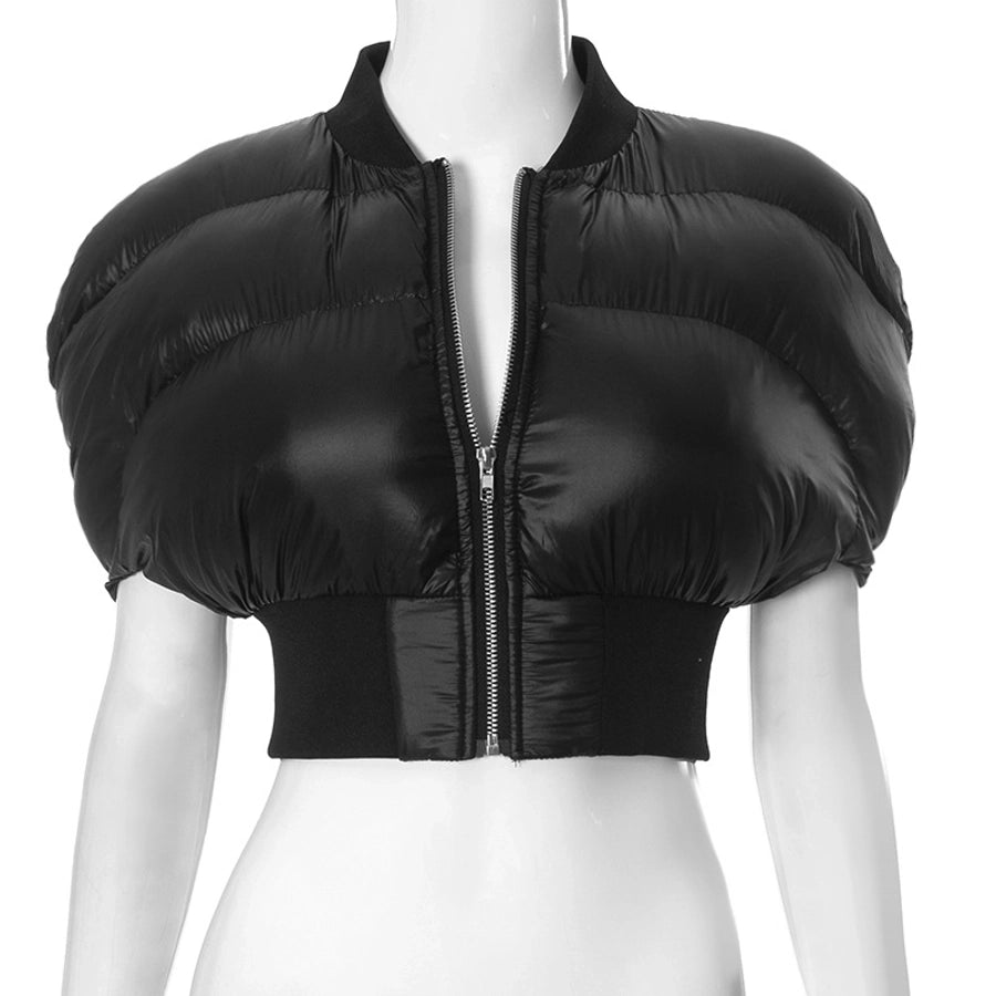 Women's Streetwear Solid Color Zipper Coat