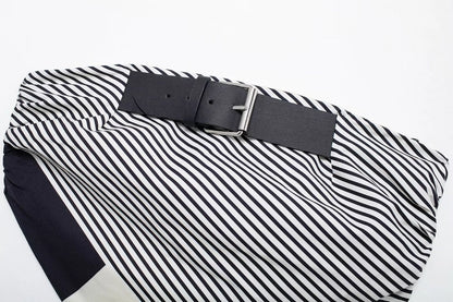 Women's Bandeau Tank Tops Belt Streetwear Stripe