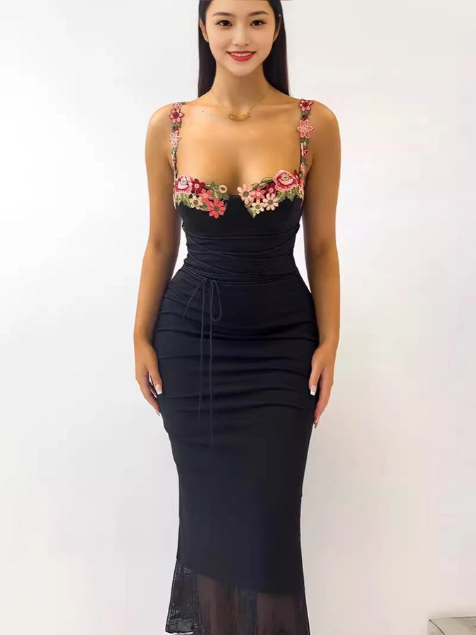 Women's Sheath Dress Simple Style Strap Sleeveless Solid Color Maxi Long Dress Holiday