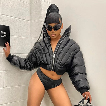 Women's Streetwear Solid Color Zipper Coat