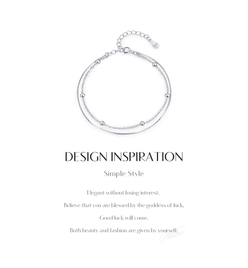 925 Sterling Silver cable chain snake chain Bracelets IG Style Commute Korean Style