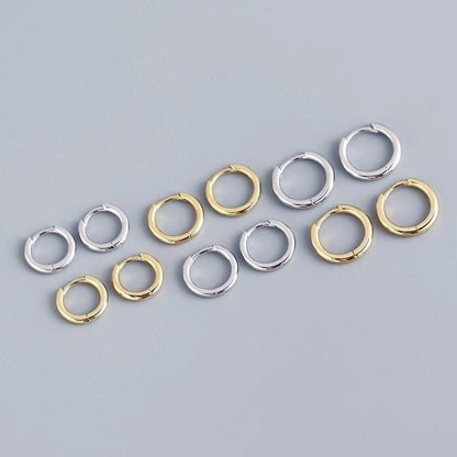 New s925 sterling silver earrings women's Korean-style diamond-embedded gold-plated   internet celebrity earrings simple ear buckle live broadcast