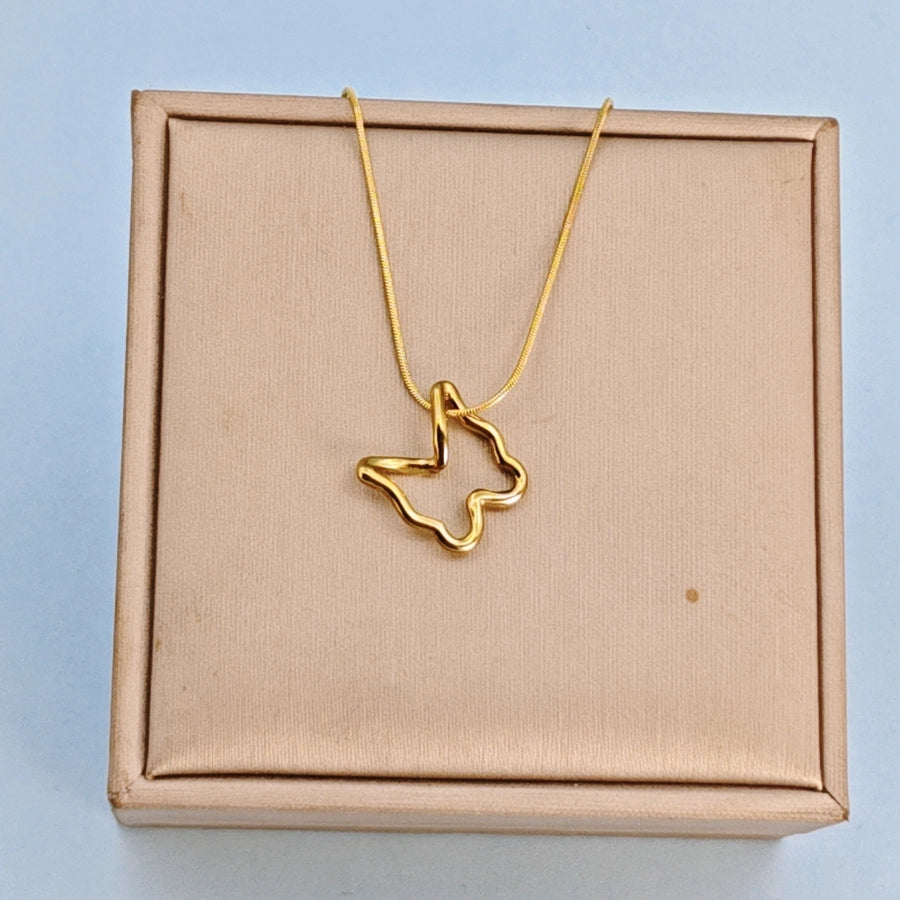 Jewelry Elegant Simple Style Classic Style Butterfly 304 Stainless Steel Pendant Necklace