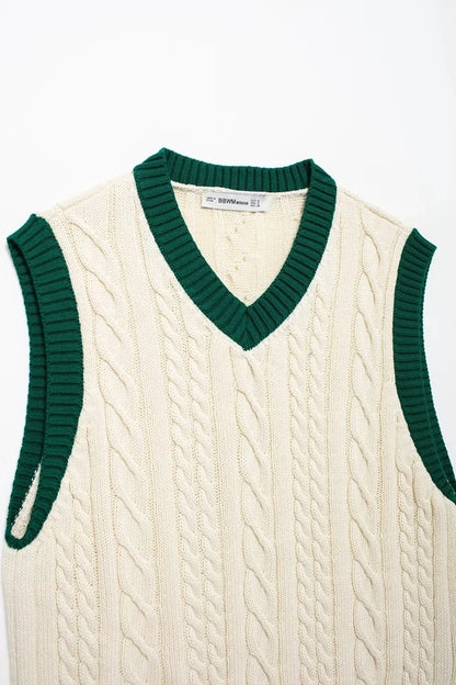 Women's Sweater Long Sleeve Sweaters & Cardigans Contrast Binding Vintage Style Contrast Collar