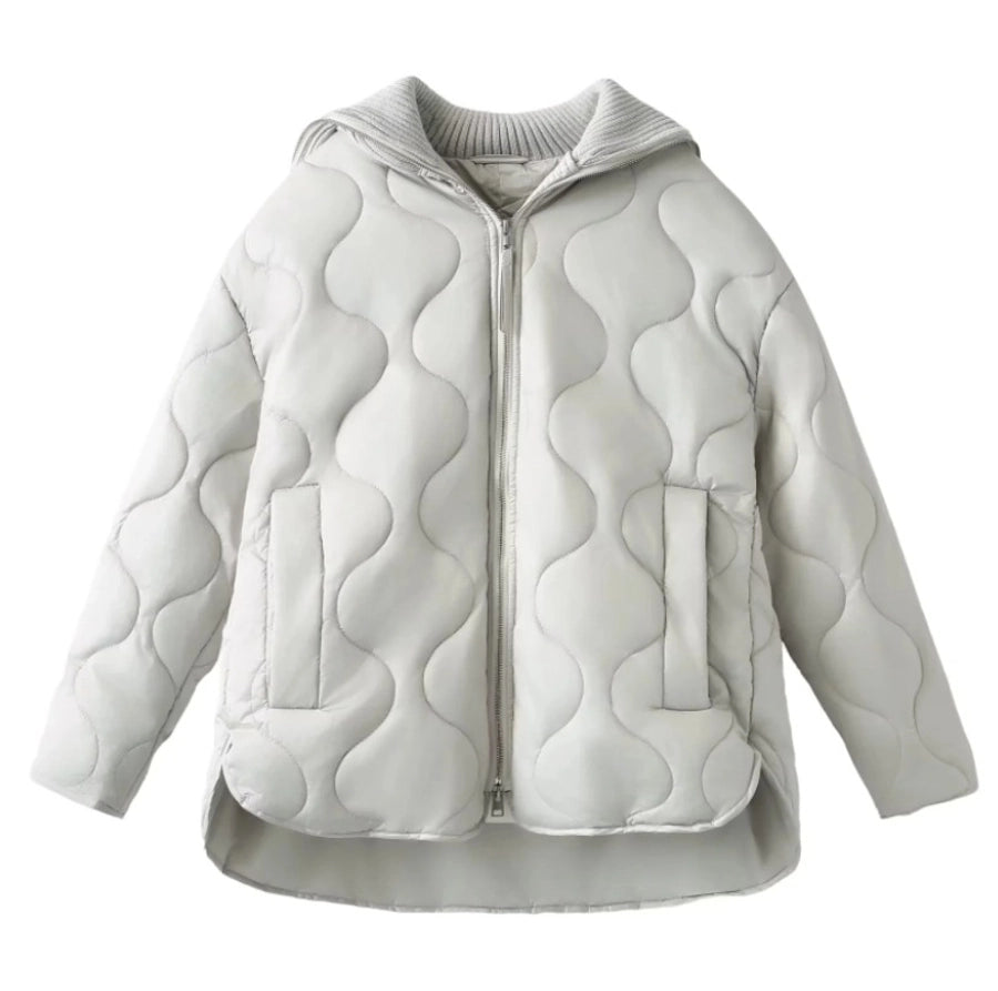 Women's Simple Style Classic Style Solid Color Zipper Coat cotton clothes