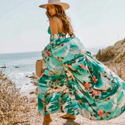 Green Flower Robe Cardigan