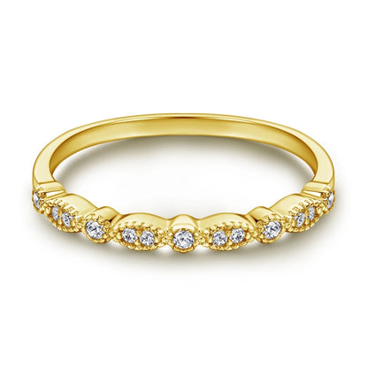 Tong Lin new simple ring fashion s925 sterling silver ring micro inlaid zircon row drill  engagement gift rings