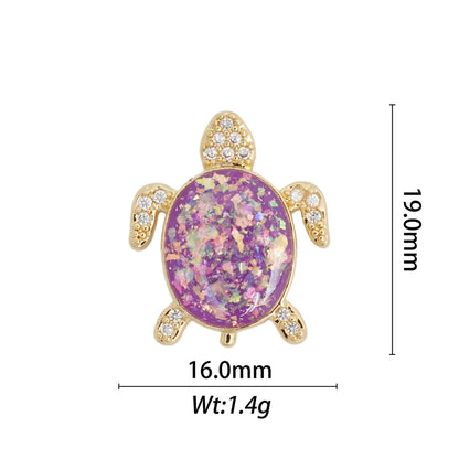 1 Piece Copper Tortoise Insect Pendant