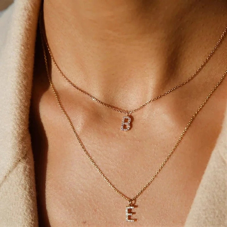 Jewelry Basic Retro Classic Style Letter 304 Stainless Steel Copper Pendant Necklace