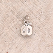 Zircon Apple Pendant (White Gold Color) [10x7.5mm (Aperture: 3mm)]