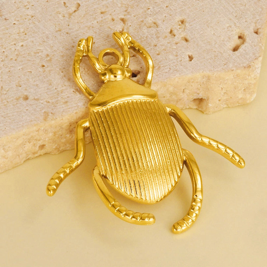 1 Piece 27*31mm 304 Stainless Steel 18K Gold Plated Insect Pendant Jewelry Accessories
