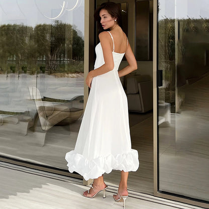 Women's Party Dress Vacation Simple Style Strap Sleeveless Solid Color Maxi Long Dress Cocktail Party