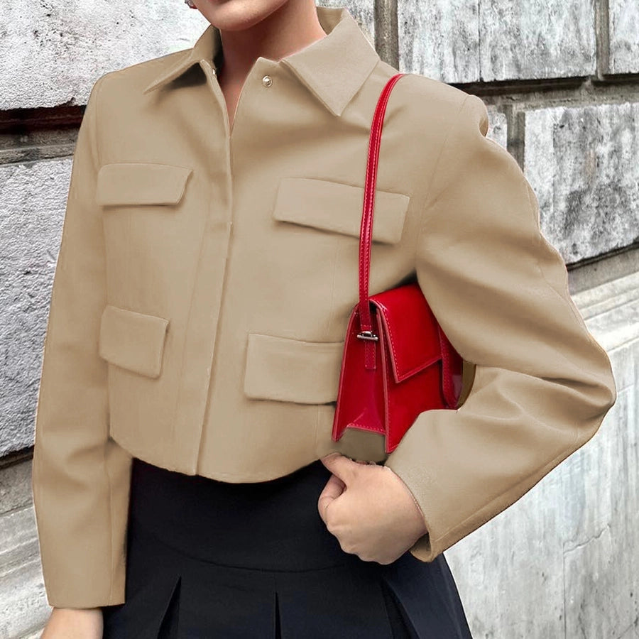 Women's Coat Long Sleeve Blazers Elegant Solid Color