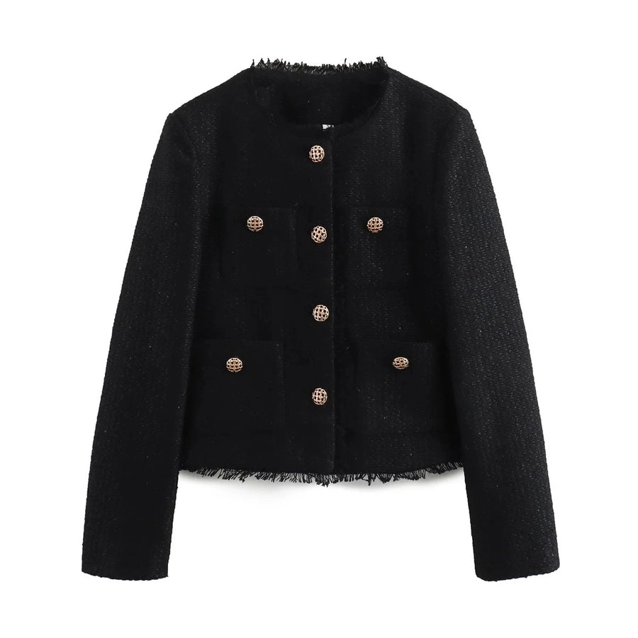 Women's Preppy Style Solid Color Single Breasted Coat Woolen Coat
