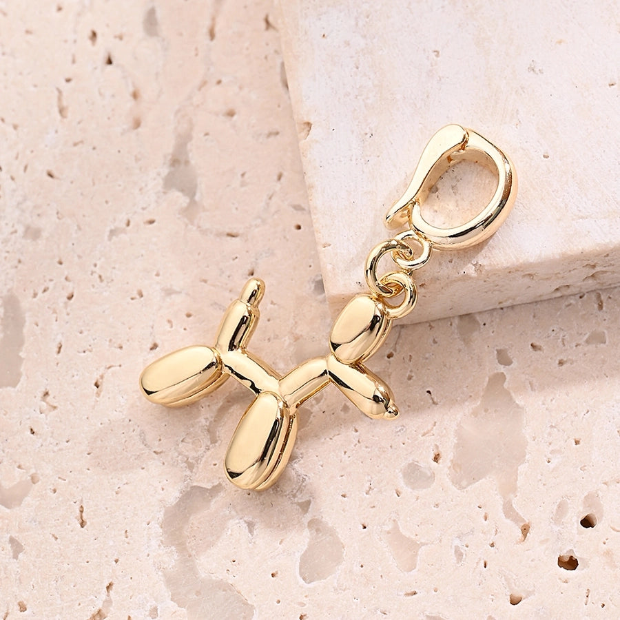 1 Pc/Package 14x14mm 18x14mm 21x21mm 5.5x4mm Copper Zircon 18K Gold Plated Tortoise Dog Moon Polished Pendant Jewelry Accessories