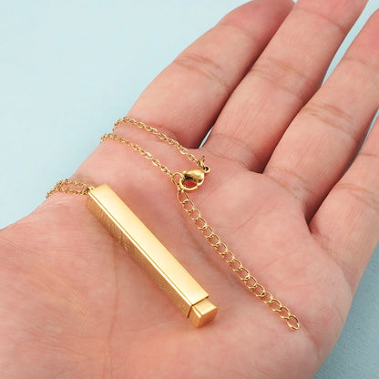 Jewelry Streetwear U Shape 304 Stainless Steel 18K Gold Plated Pendant Necklace