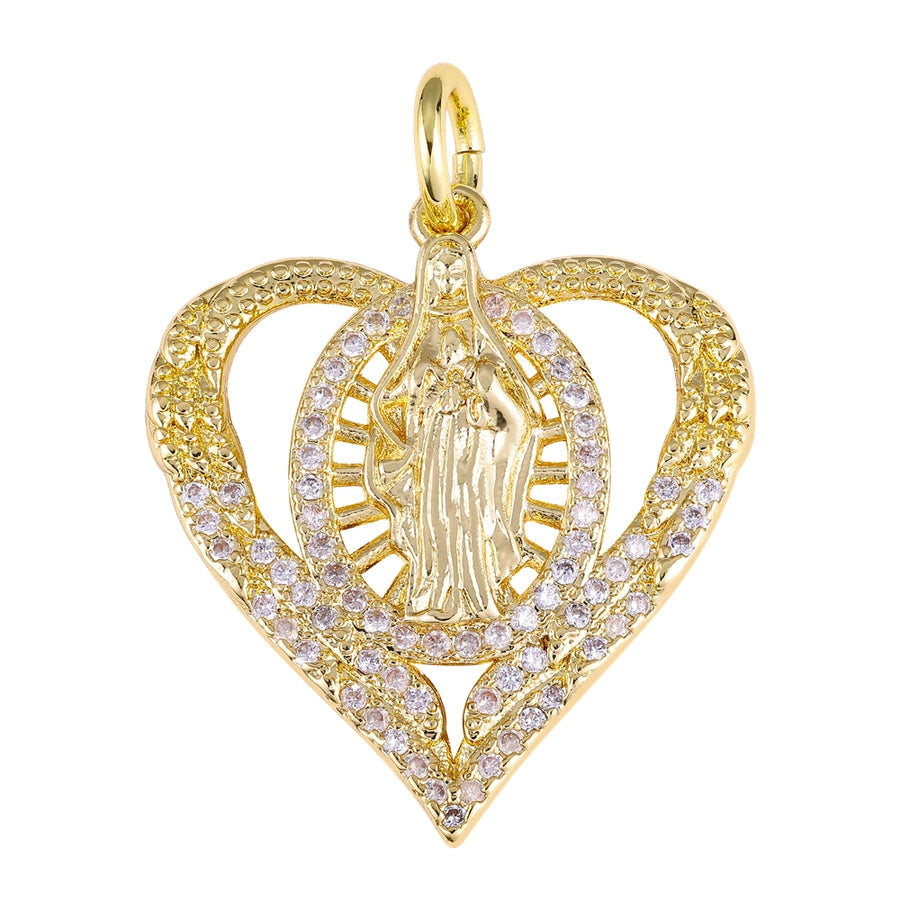 1 Piece 8.5*11.5mm Copper Geometric Pendant Jewelry Accessories