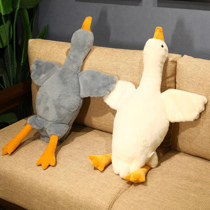 50-130cm Giant Cute Animal Stuffed Duck Plush Toys Fluffy Sleep Pillow