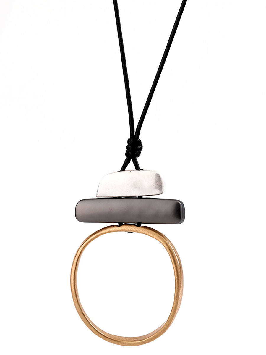 Women Geometric Minimalist Long Necklace