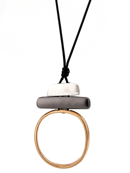 Women Geometric Minimalist Long Necklace
