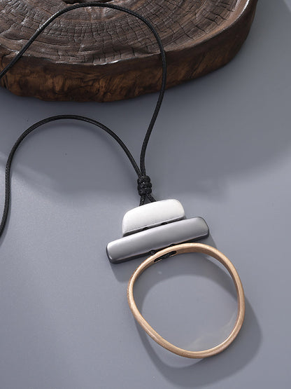 Women Geometric Minimalist Long Necklace