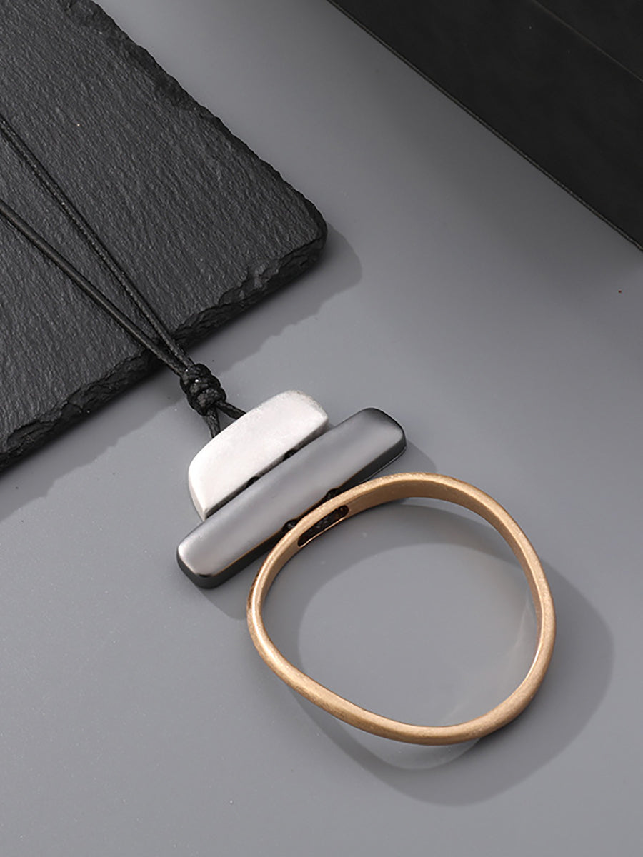 Women Geometric Minimalist Long Necklace