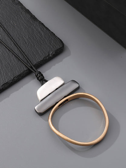 Women Geometric Minimalist Long Necklace