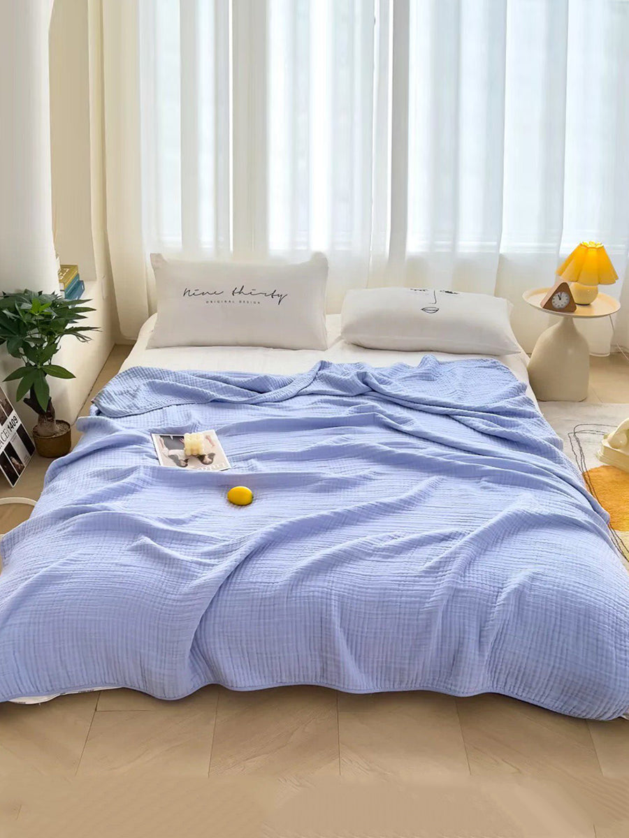 Breathable 6-Layer Cotton Gauze Blanket – All-Season Lightweight Cover