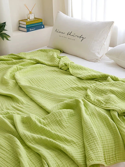 Breathable 6-Layer Cotton Gauze Blanket – All-Season Lightweight Cover