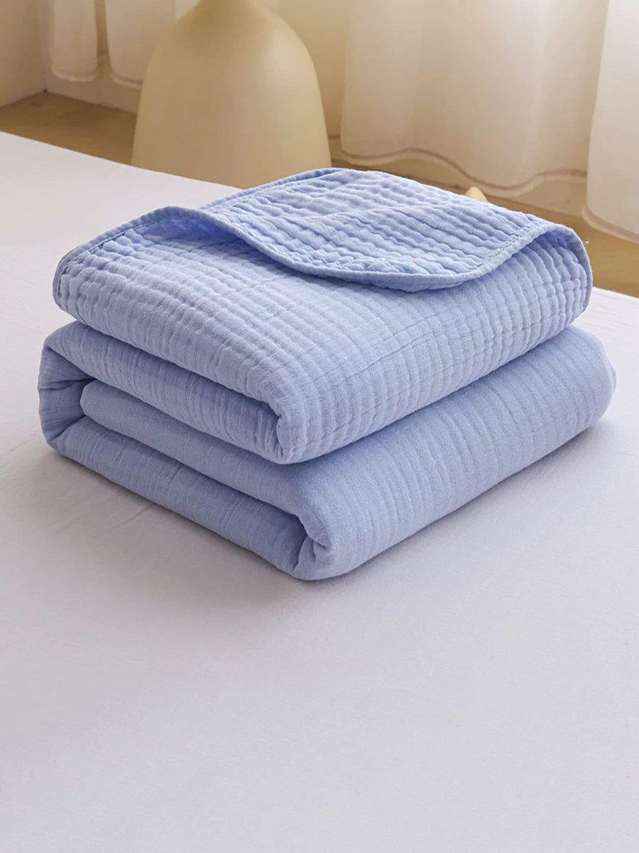 Breathable 6-Layer Cotton Gauze Blanket – All-Season Lightweight Cover