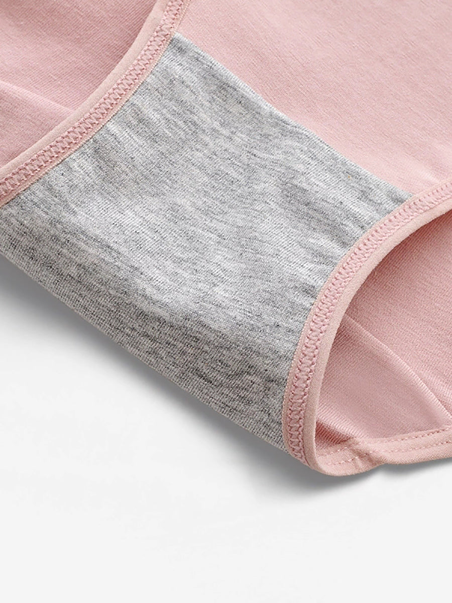4 Pieces Women Minimalist Comfort Cotton Solid Briefs