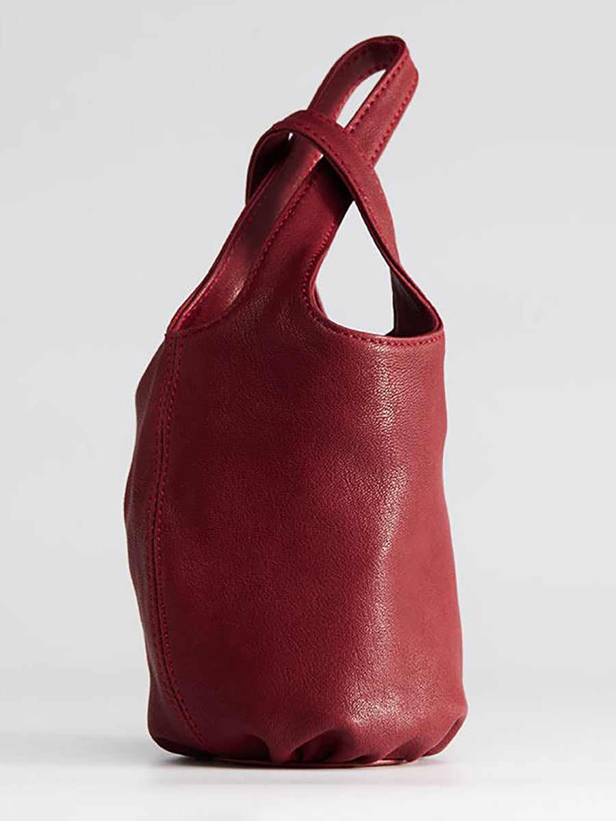 Casual Minimalist Leather Bucket Bag