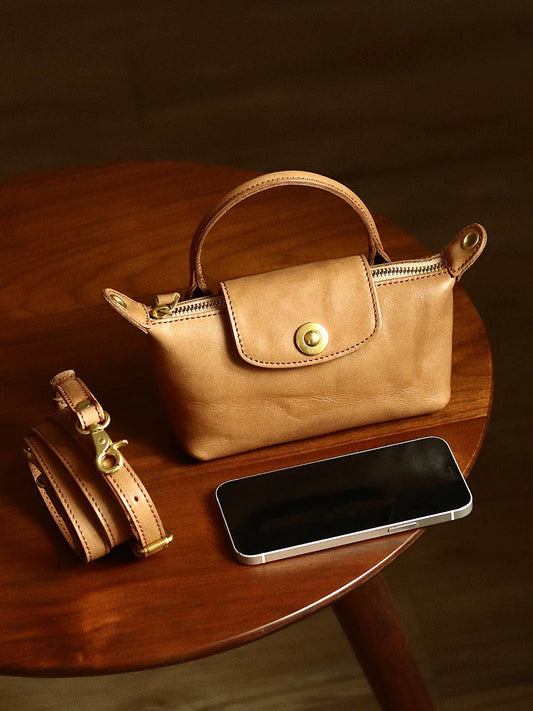Women Genuine Leather Vintage-Style Mini Bag