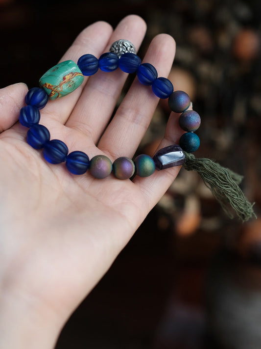 Vintage Artsy Handmade Beaded Bracelet – Versatile Stackable Jewelry for Women