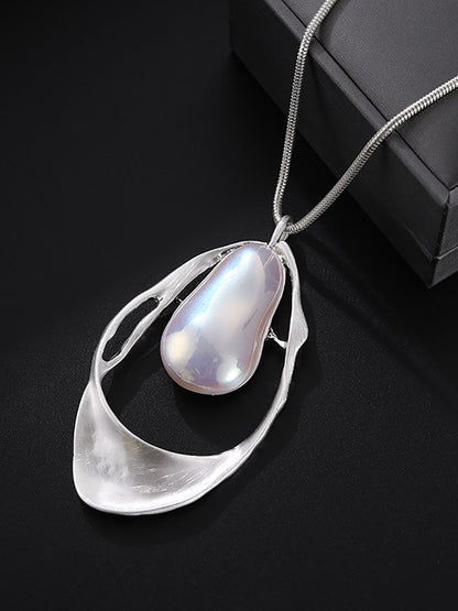 Women Long Metal Versatile Necklace