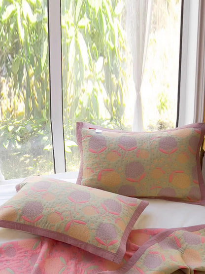 Yarn-Dyed Jacquard 3-Layer Cotton Gauze Blanket