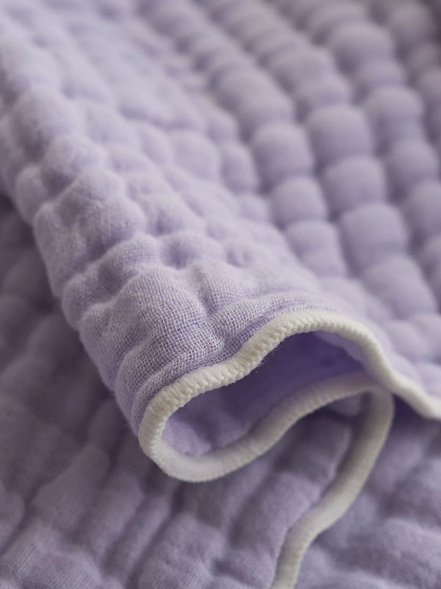 6-Layer Cotton Seersucker Towel Blanket – Breathable Gauze Skin-Friendly Throw