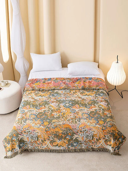 100% Cotton Gauze Floral Blanket