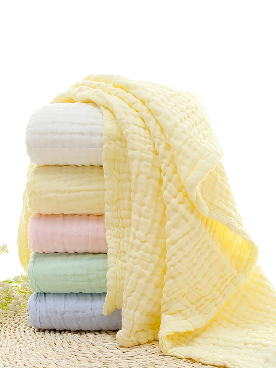 2 Pieces 6-Layer Gauze Seersucker Soft Absorbent Bath Towel