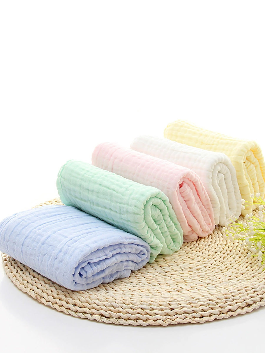 2 Pieces 6-Layer Gauze Seersucker Soft Absorbent Bath Towel