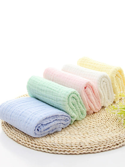 2 Pieces 6-Layer Gauze Seersucker Soft Absorbent Bath Towel