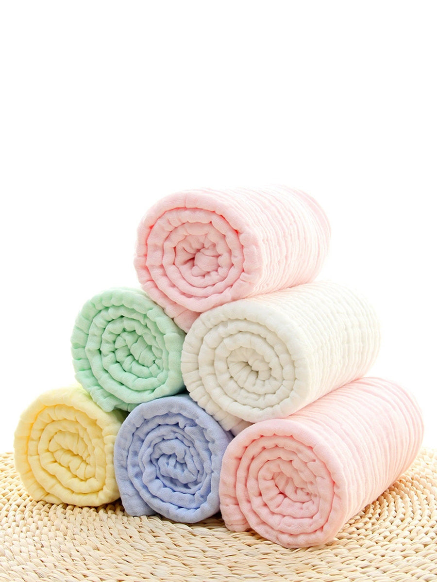 2 Pieces 6-Layer Gauze Seersucker Soft Absorbent Bath Towel