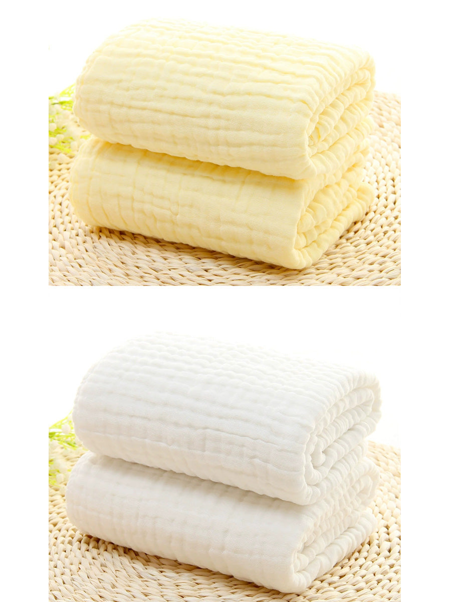 2 Pieces 6-Layer Gauze Seersucker Soft Absorbent Bath Towel