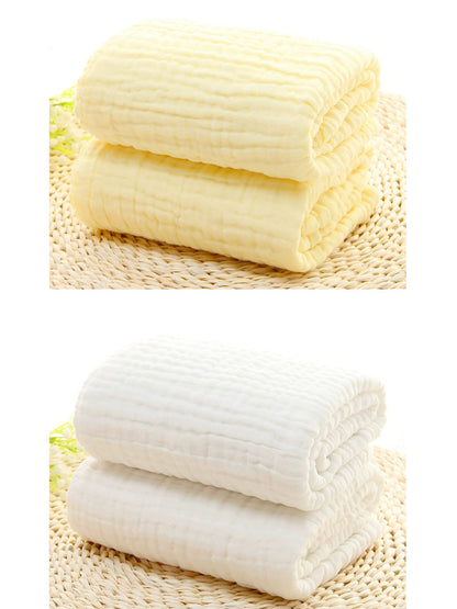 2 Pieces 6-Layer Gauze Seersucker Soft Absorbent Bath Towel