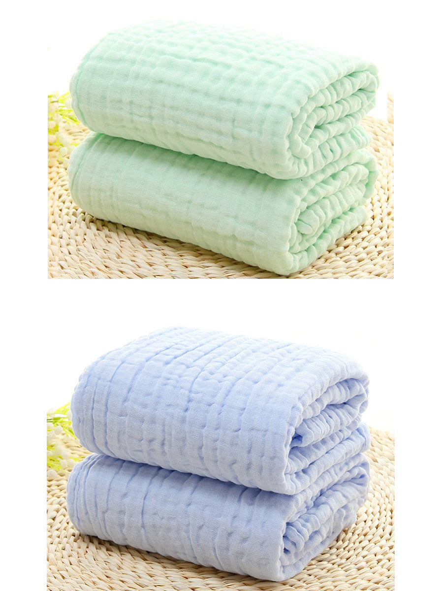 2 Pieces 6-Layer Gauze Seersucker Soft Absorbent Bath Towel