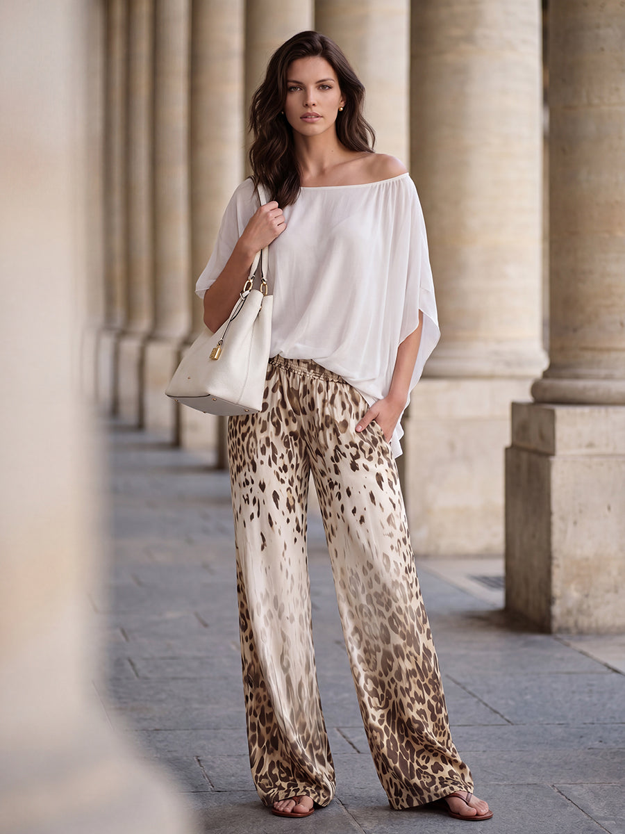 Batwing Sleeves Loose Pleated Solid Color Round-Neck Blouses&Shirts Tops