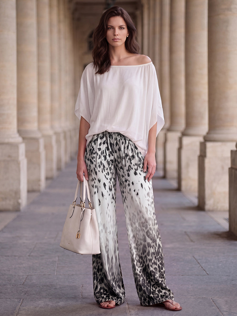 Batwing Sleeves Loose Pleated Solid Color Round-Neck Blouses&Shirts Tops