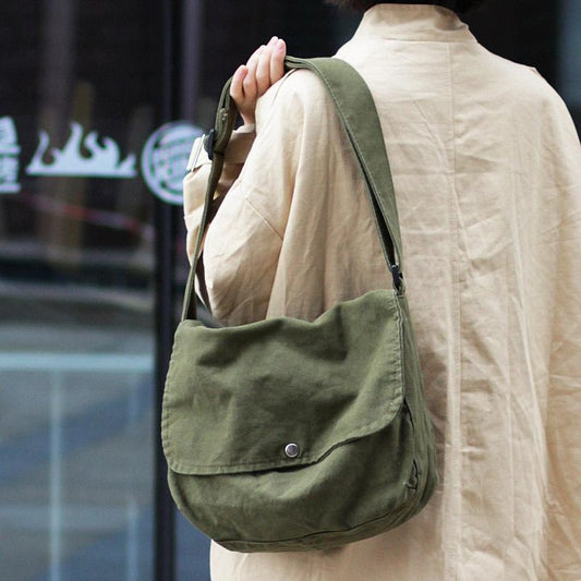 Casual Retro Work School Canvas Shoulder Bag