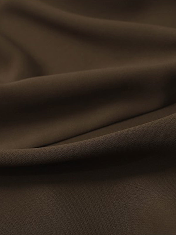 Urban Casual Brown&Black Sleeveless Midi Dress