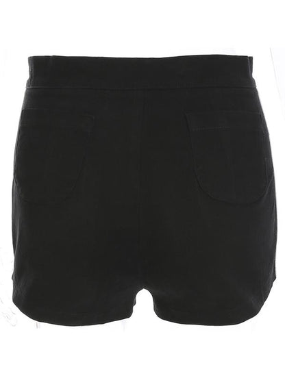 Side Stripe Stretch High Waist Shorts